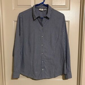 Lee Blue Striped Button Down Shirt